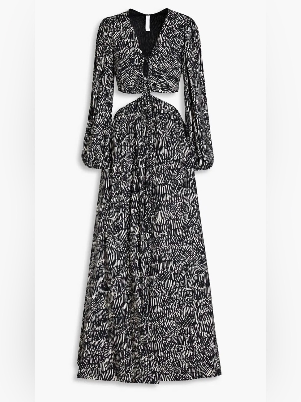 Nwt Jonathan Simkhai Adelaide Cutout Printed Mousseline Maxi Dress Sz Xs